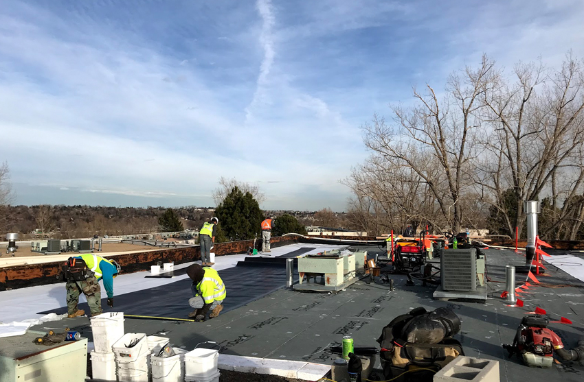 Modified Bitumen Roofing installation